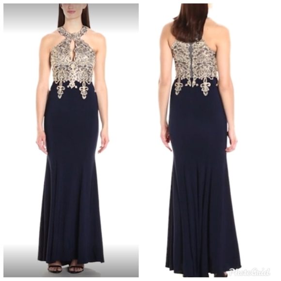 Elegant Black Floor Length Prom Dress size 6 FREE SHIPPING - Picture 2 of 15